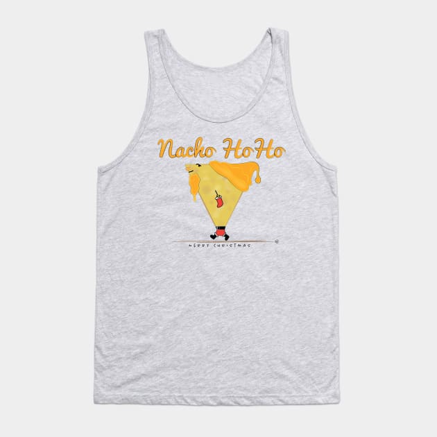 Nacho HoHo Tortilla Santa Claus Tank Top by Sanford Studio